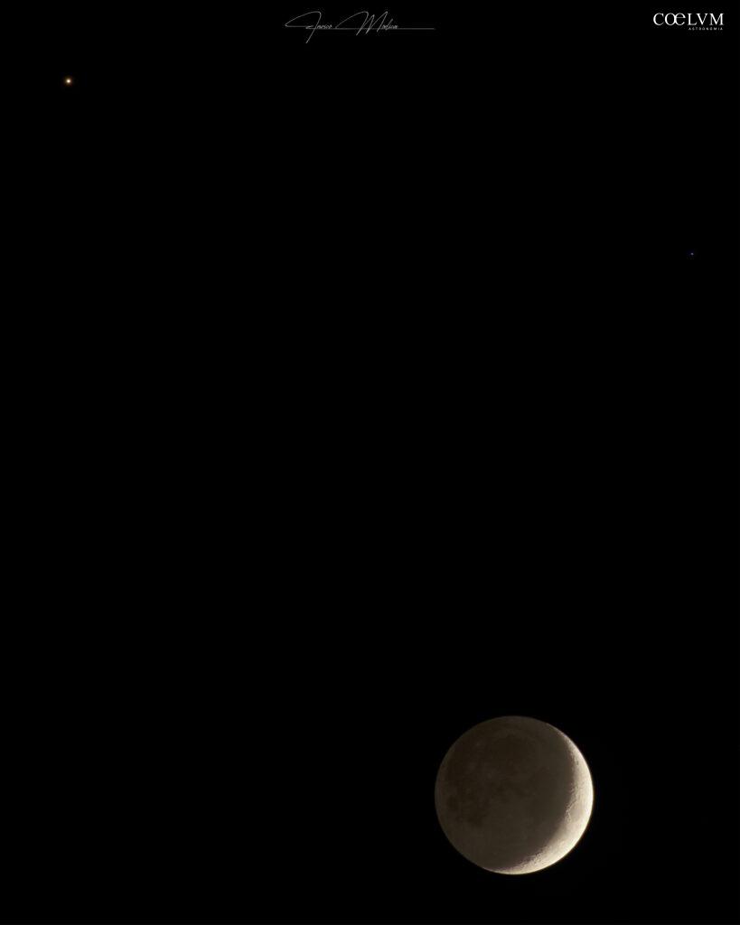 Luna cinerea e Antares