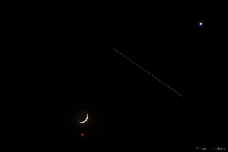 ISS tra Luna, ALdebaran e Venere