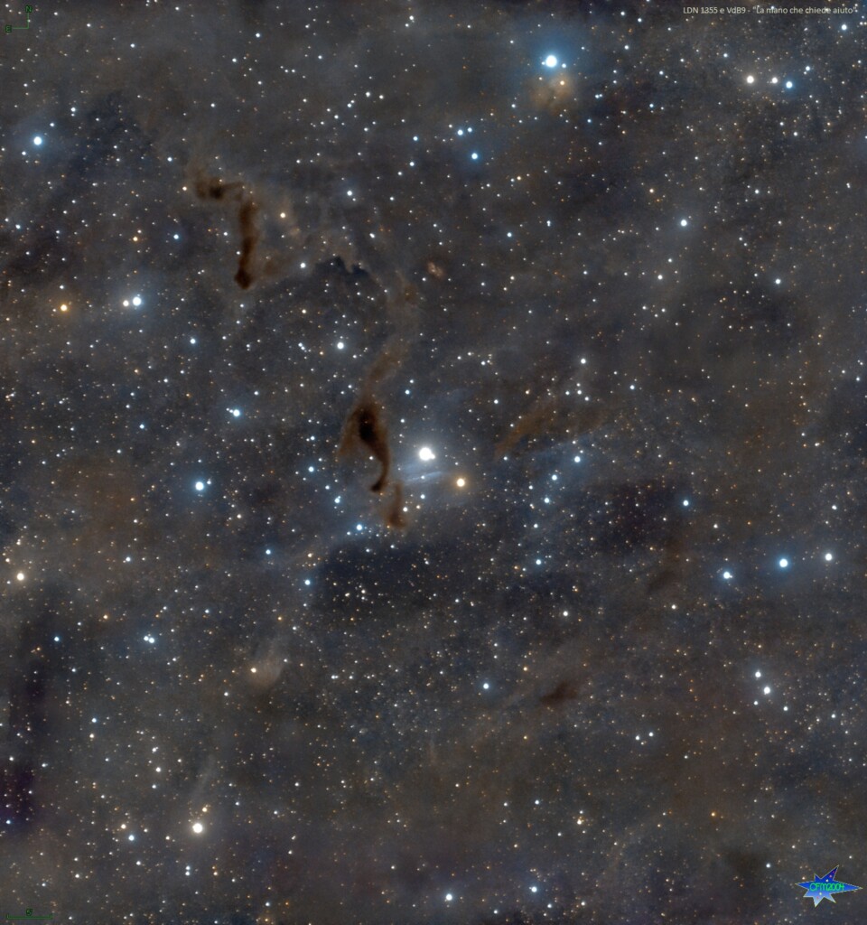 LDN1355 e VdB9 "La mano che chiede aiuto"