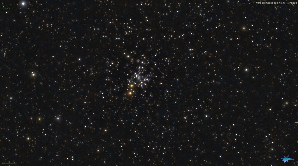M93 ammasso aperto nella Poppa