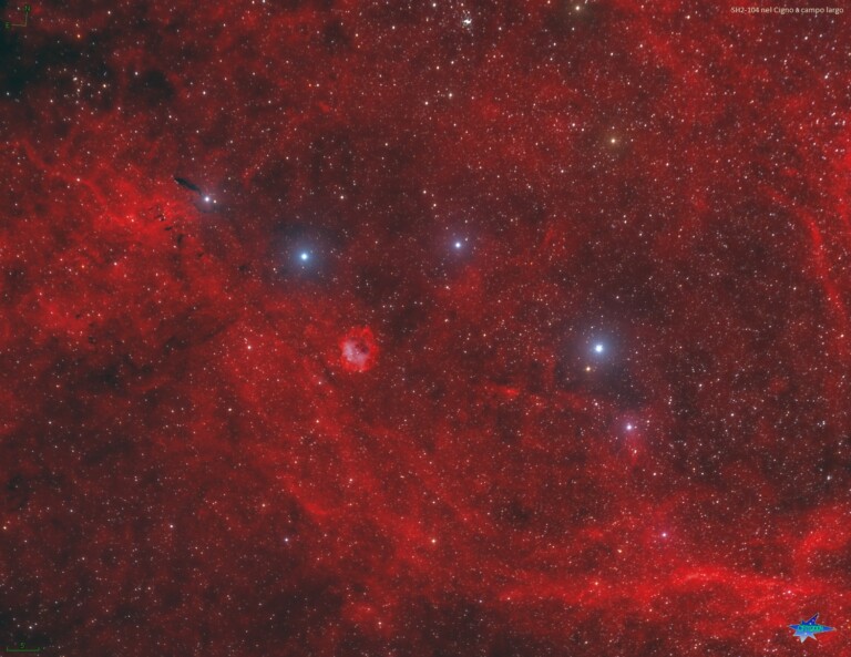 SH2-104 nel Cigno a Campo largo.