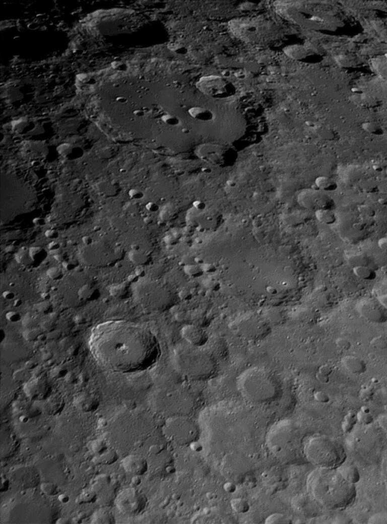 Emisfero Sud lunare: Tyco e Clavius crater