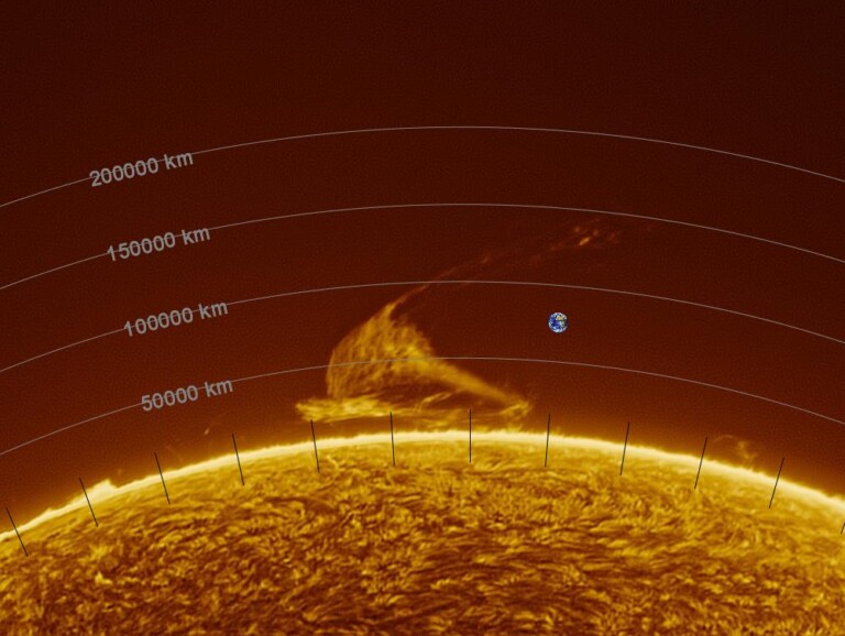 Fantastica protuberanza sul sole