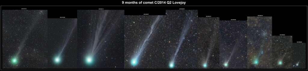 9 mesi di cometa C/2014 Q2 Lovejoy