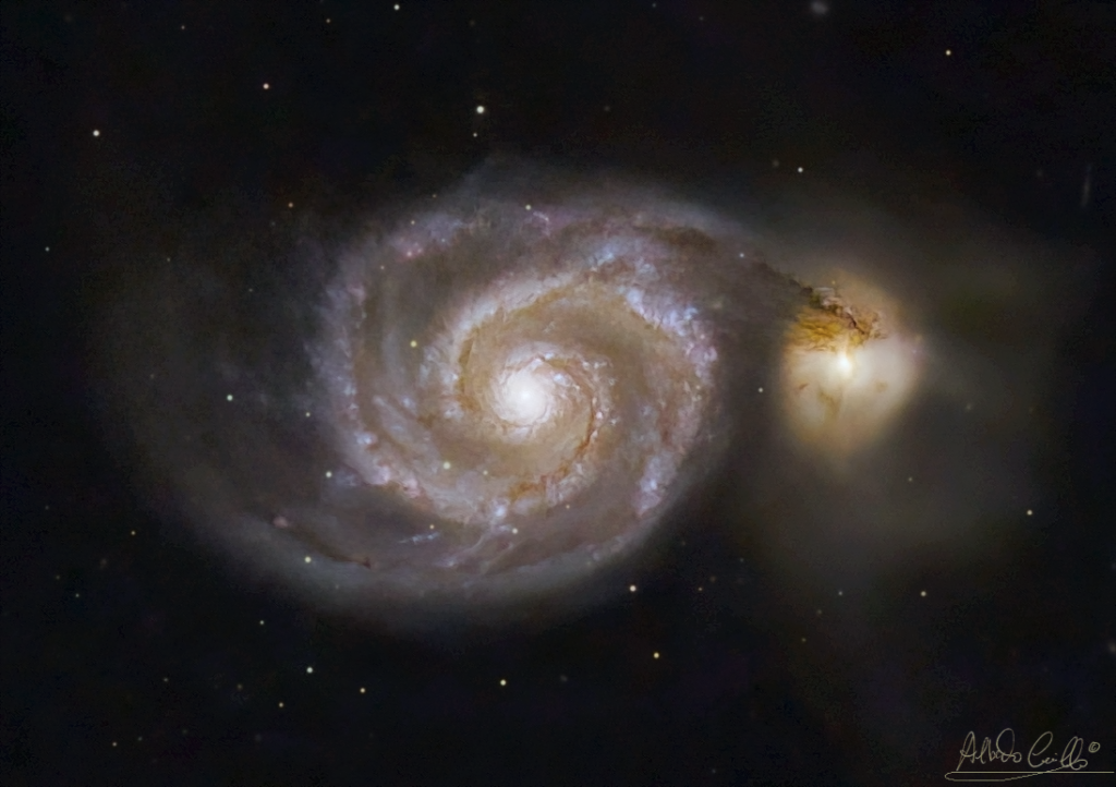 Galassia Vortice: Close-up con cam planetaria