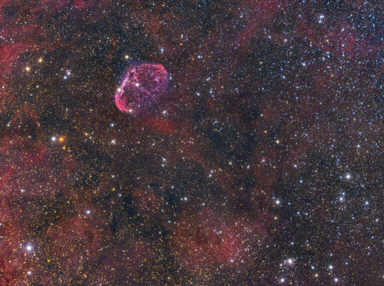 NGC 6888 Nebulosa Crescent e Bolla di sapone PN G75.5+1.7
