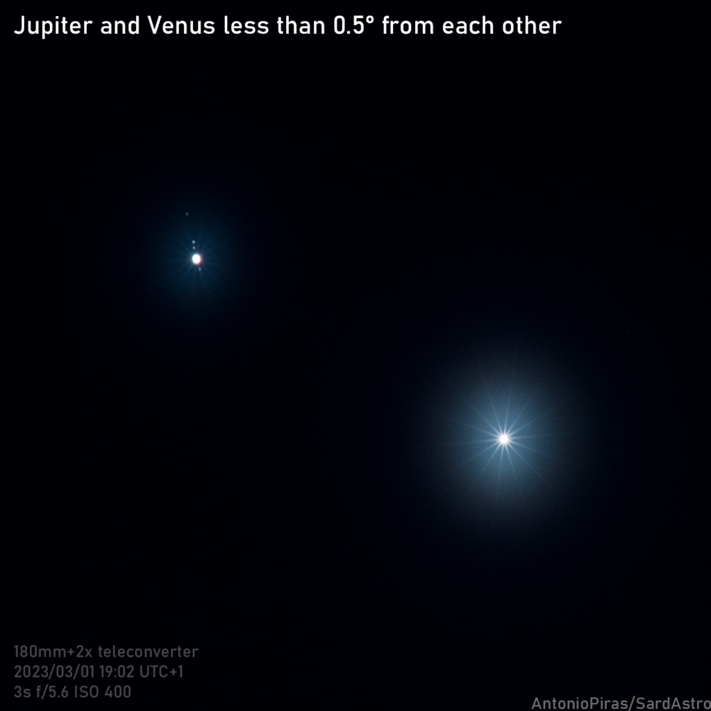 Giove e Venere in congiunzione