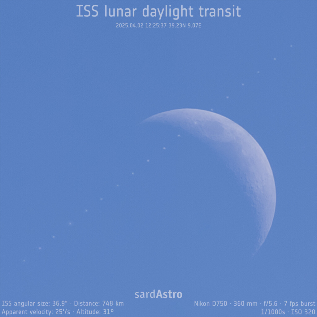 Transito lunare diurno della ISS