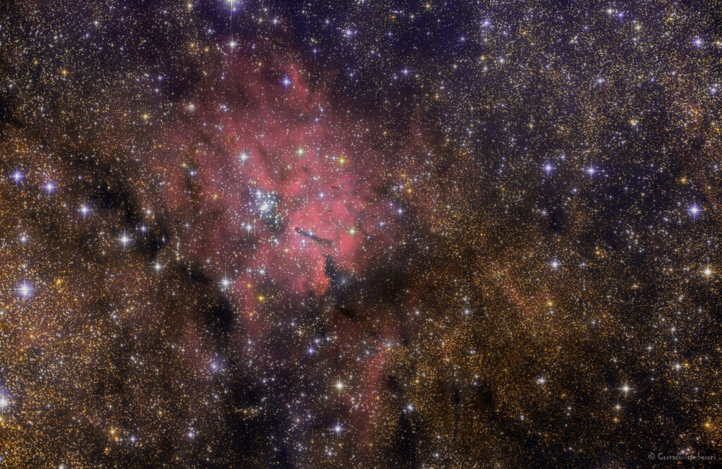 NGC 6820 – Zona H II, Costellazione della Volpetta