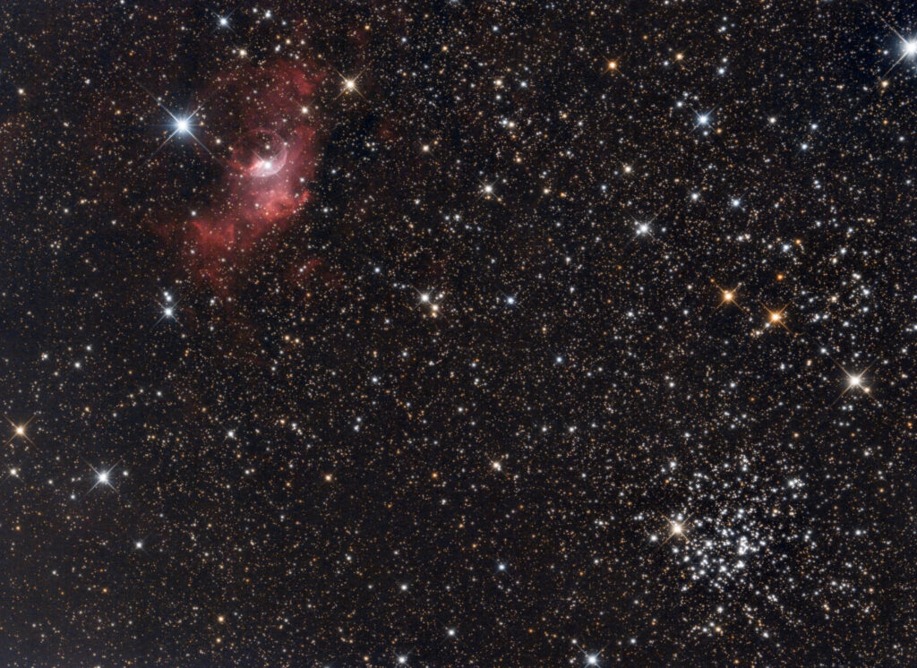 Nebulosa Bolla e ammasso "sale e pepe"