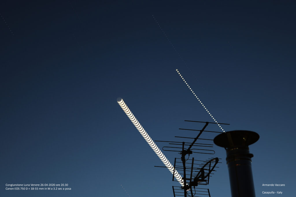 Congiunzione Luna Venere 26-04-2020