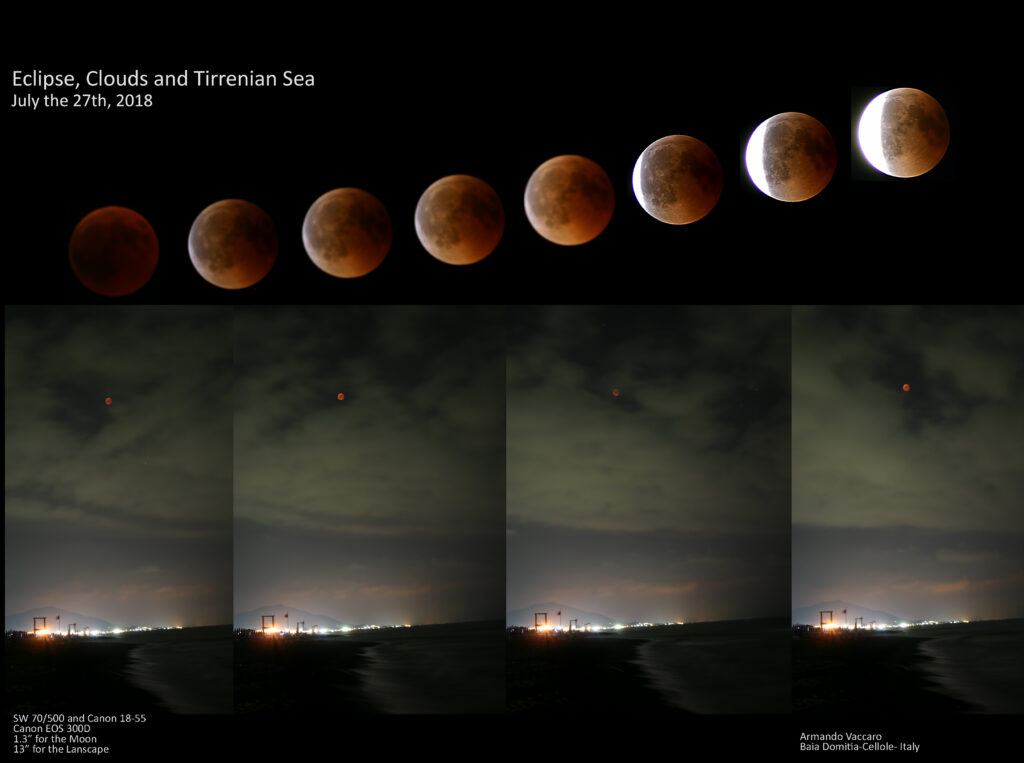 Eclipse, Clouds and Tirrenian Sea