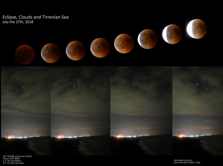 Eclipse, Clouds and Tirrenian Sea