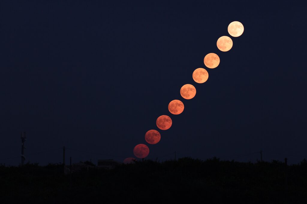 Startrail Luna Piena