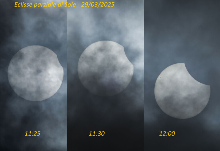 Tre fasi dell’eclisse del 29 MARZO