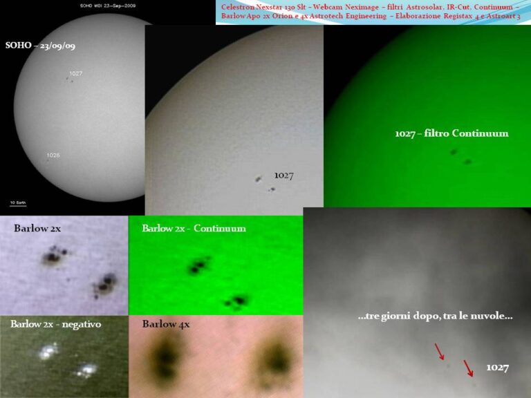Macchie Solari  Noaa 1027 – 23 Settembre 2009