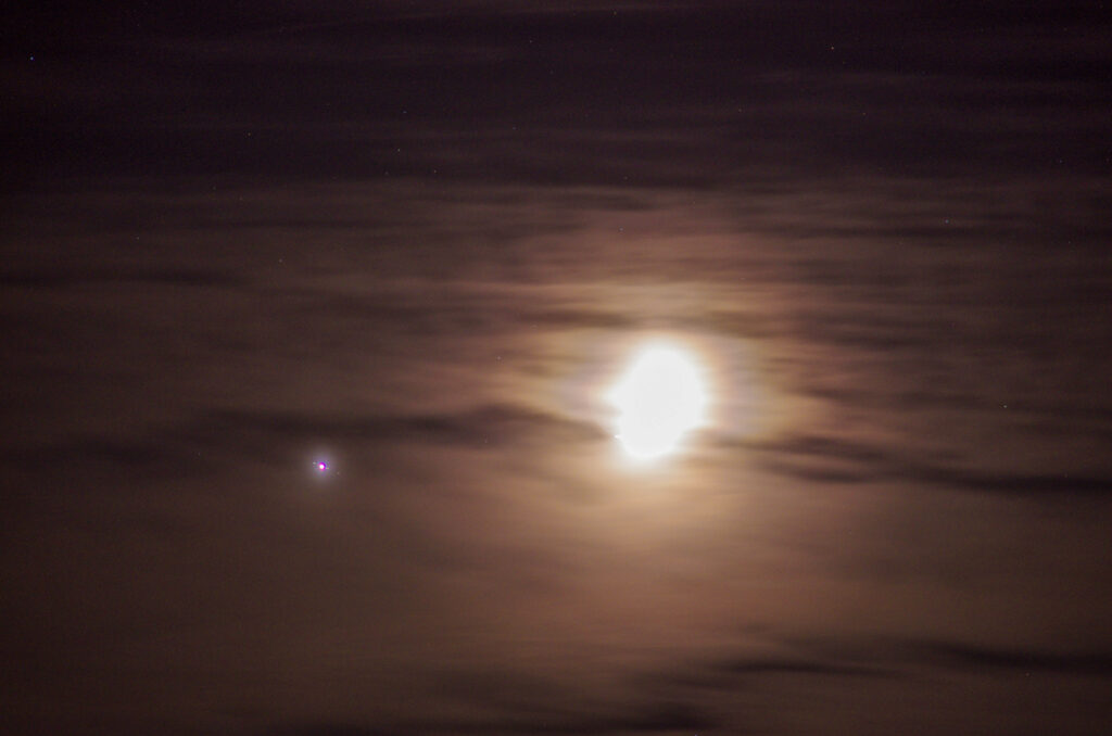 Veli sulla congiunzione Luna Giove