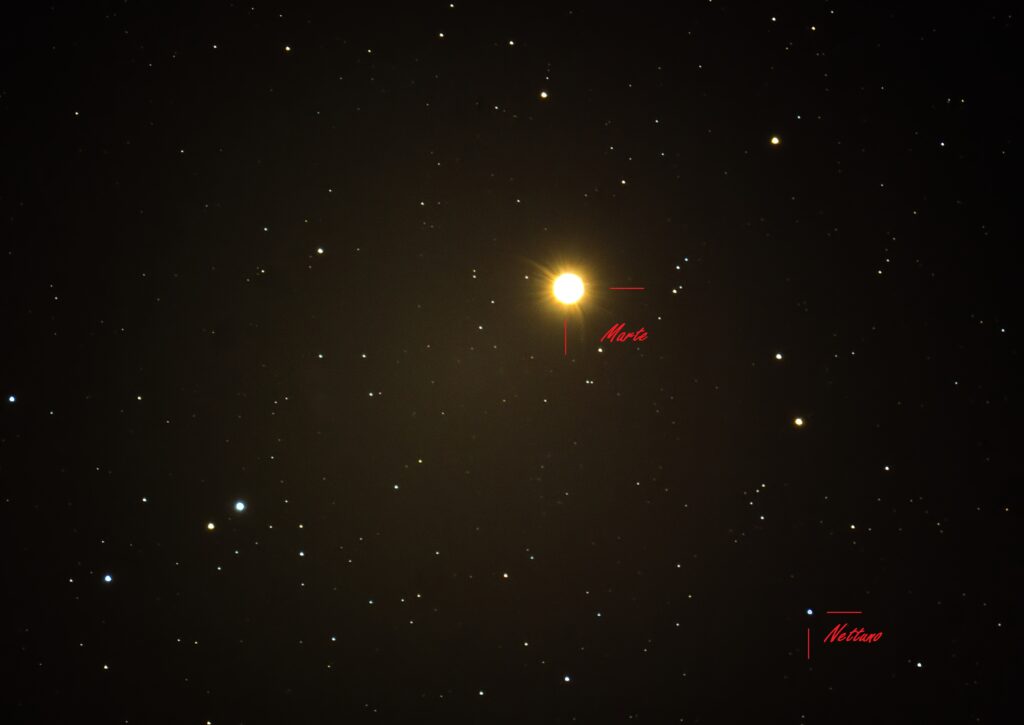 Congiunzione Marte-Nettuno