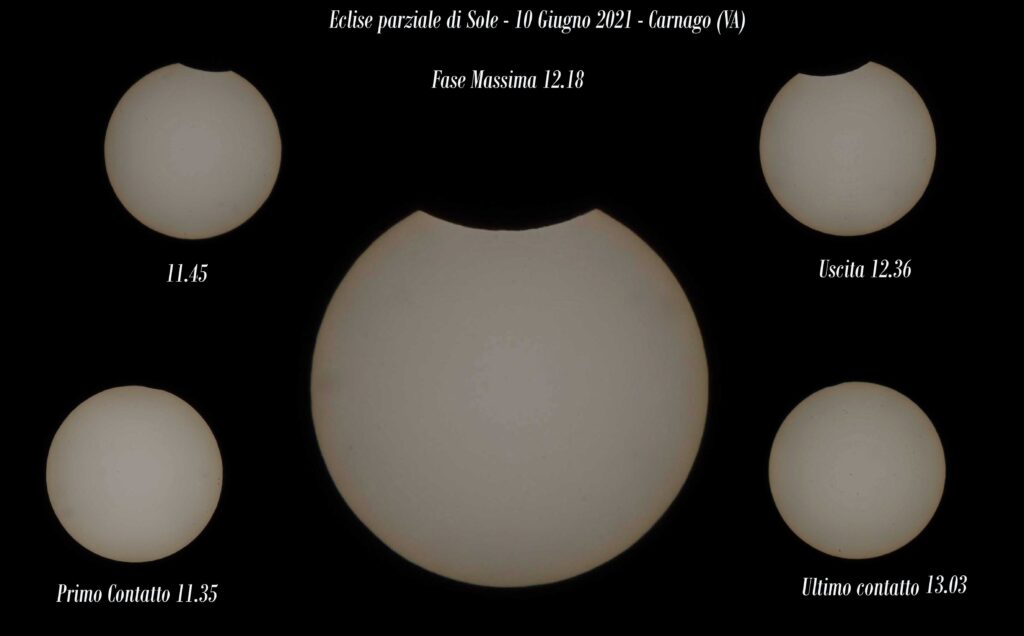 Eclisse parziale di Sole – composizione
