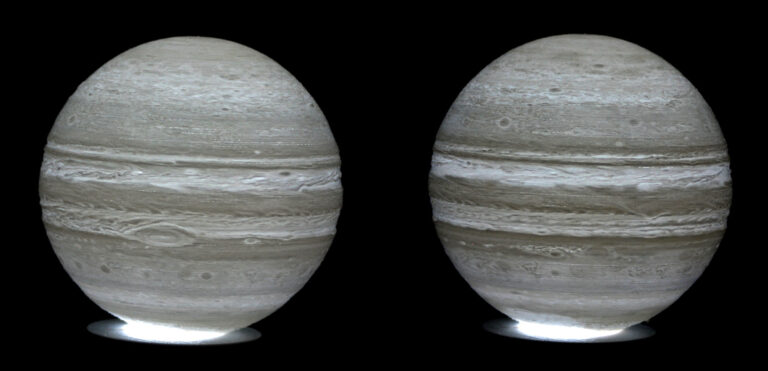 Stampa 3D globo illuminato Giove (White Light)