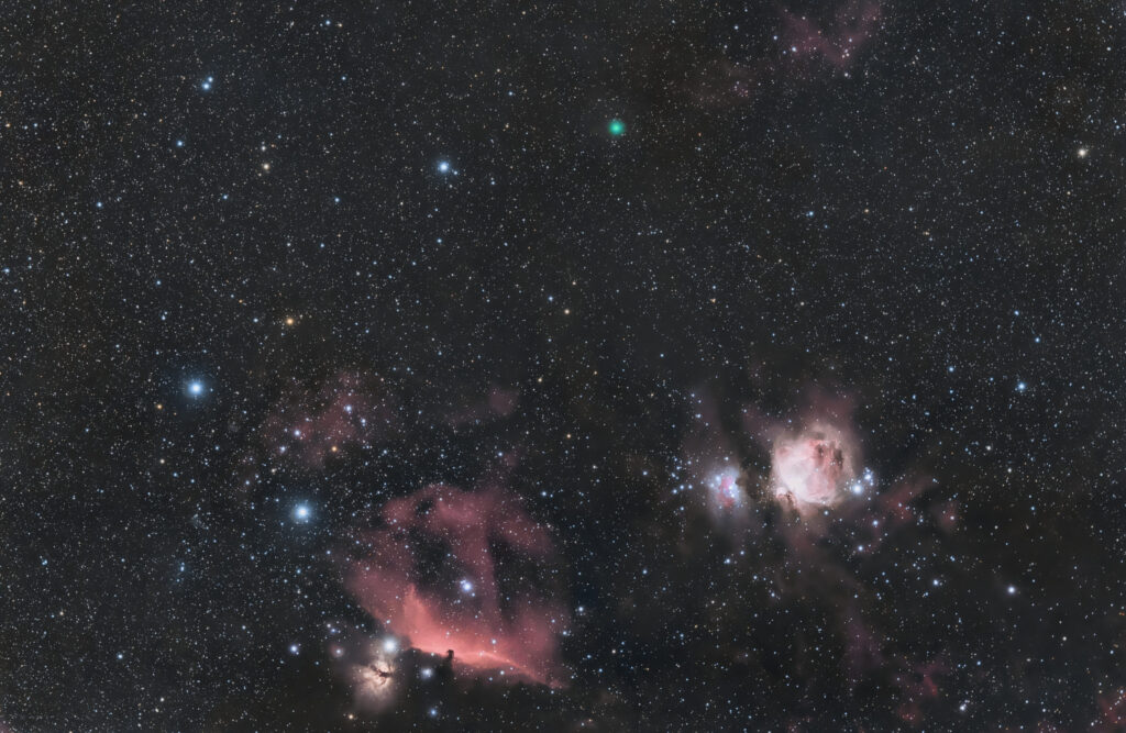 Orione accoglie la Cometa Atlas (C/2020 M3)