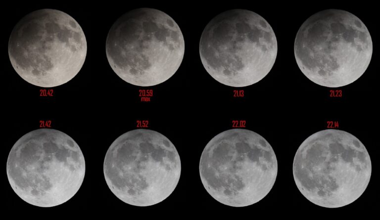 eclisse parziale di penombra di luna