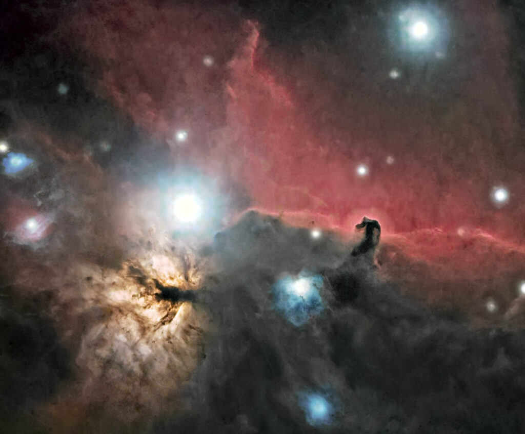 NÉBULEUSE DE LA TÊTE DE CHEVAL ET NÉBULEUSE DE LA FLAMME