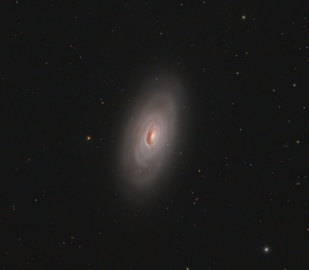 The Black Eye Galaxy (also called Sleeping Beauty Galaxy or Evil Eye Galaxy and designated Messier 64, M64, or NGC 4826)