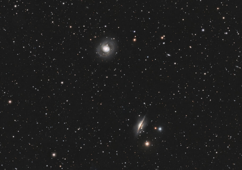 Cetus’ dynamic duo: Squid Galaxy (m77) and the beautiful galaxy NGC1055