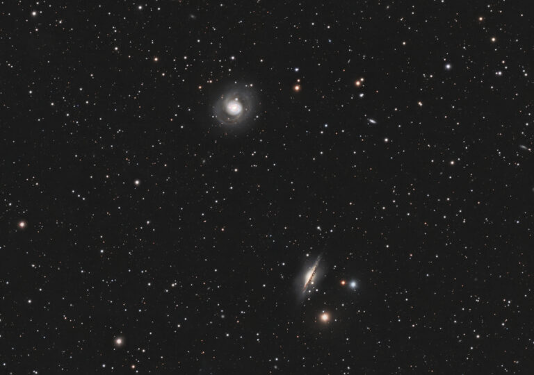 Cetus’ dynamic duo: Squid Galaxy (m77) and the beautiful galaxy NGC1055