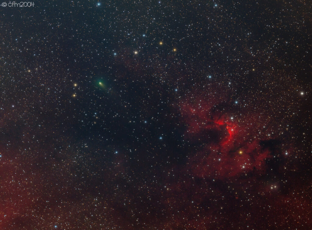 Cometa 21P Giacobini-Zinner e SH2-155