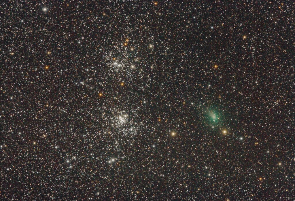 C/2017 Panstarrs e Doppio Ammasso del Perseo