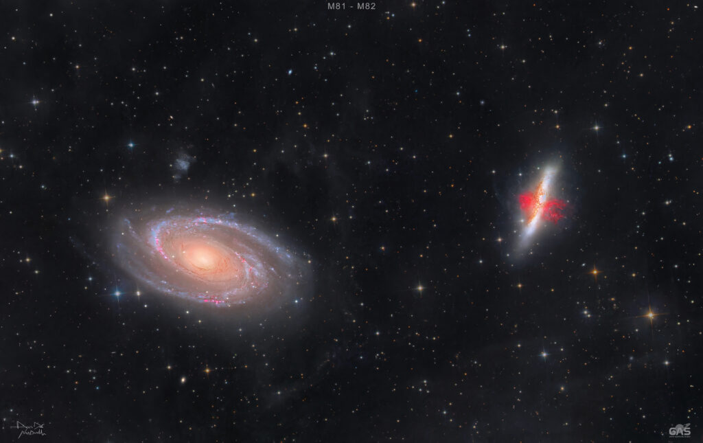 M81 M82 Integrated Flux nebulae