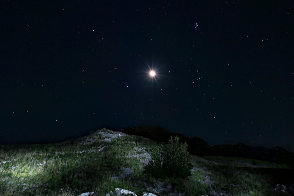 Congiunzione Luna e Pleiadi