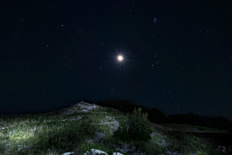 Congiunzione Luna e Pleiadi
