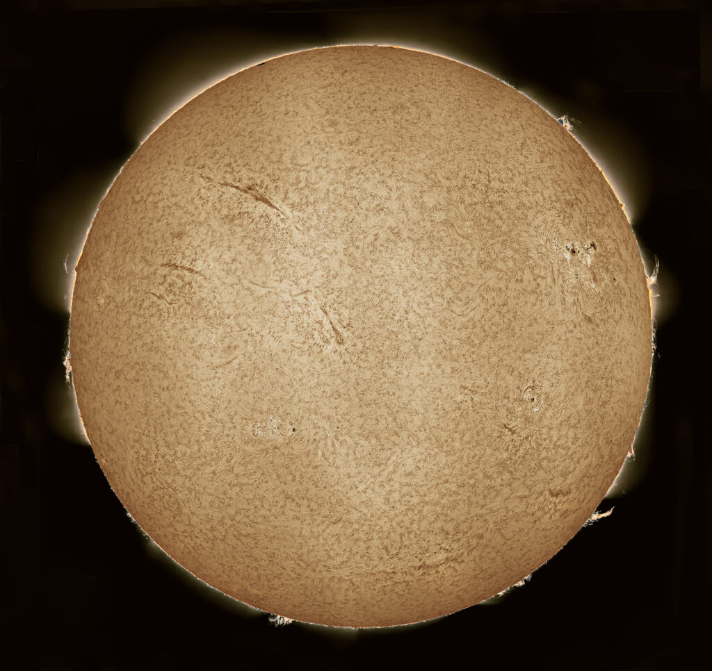 Mosaico del disco solare