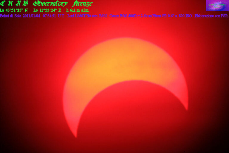 Eclissi di Sole Ripresa da Lonfa (Fi) in località Fabbricole