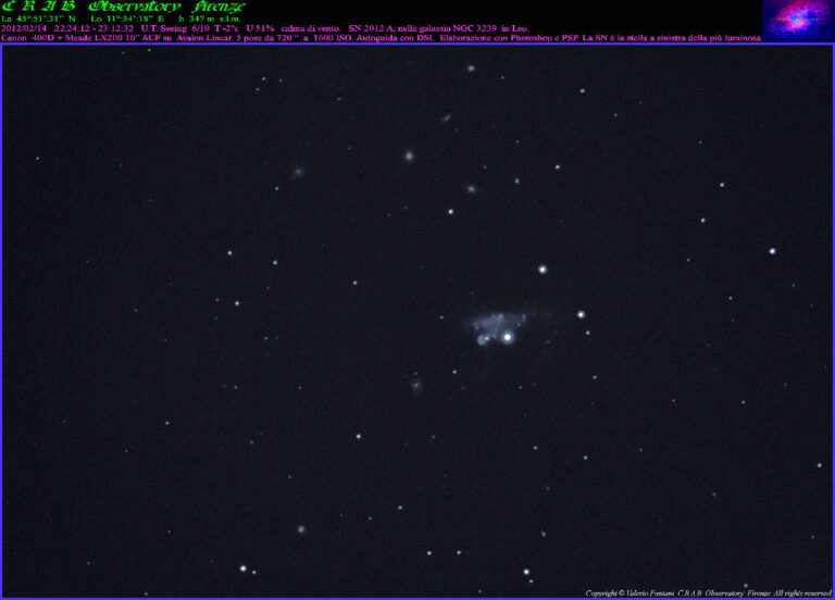Supernova 2012 A in NGC 3239