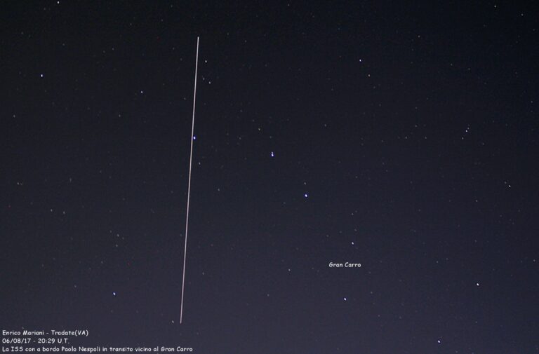 ISS in transito vicino al Gran Carro