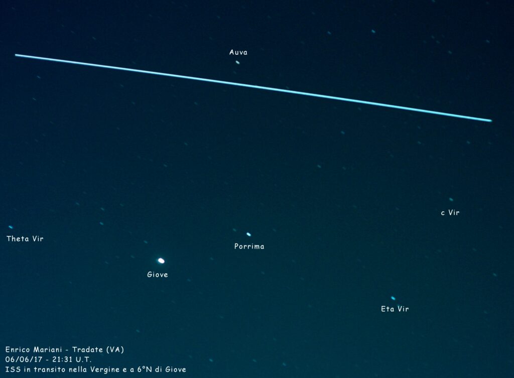 ISS in transito a N di Giove