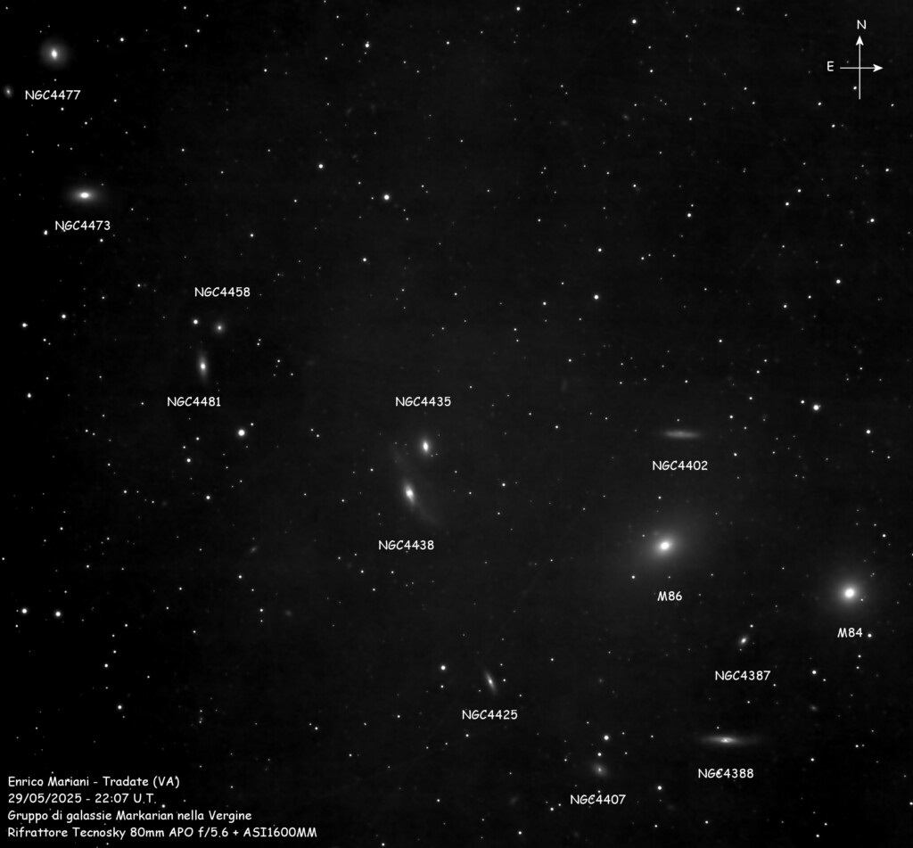 Catena di galassie Markarian nella Vergine