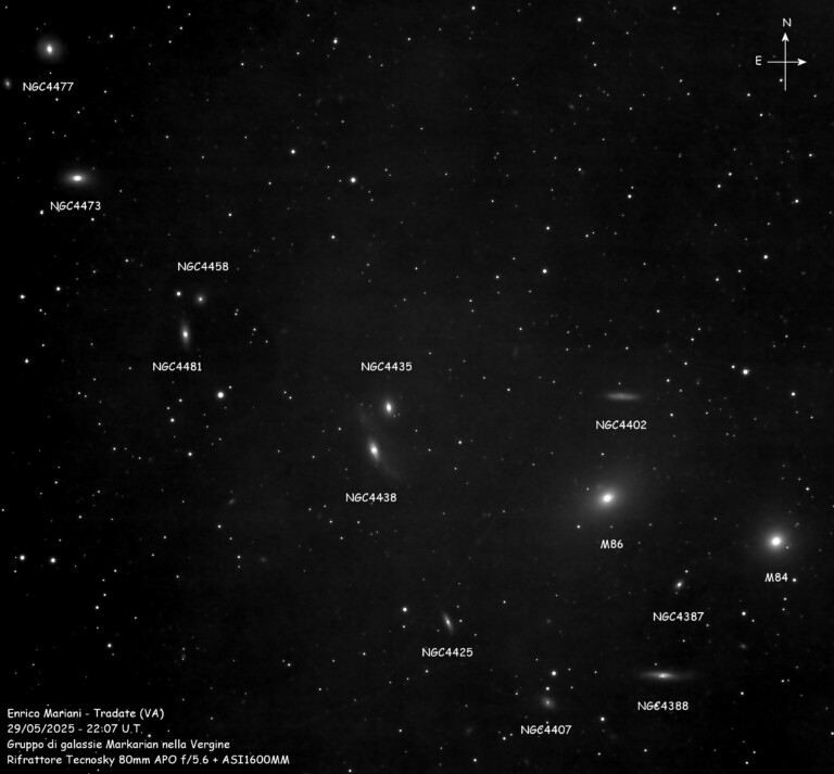 Catena di galassie Markarian nella Vergine