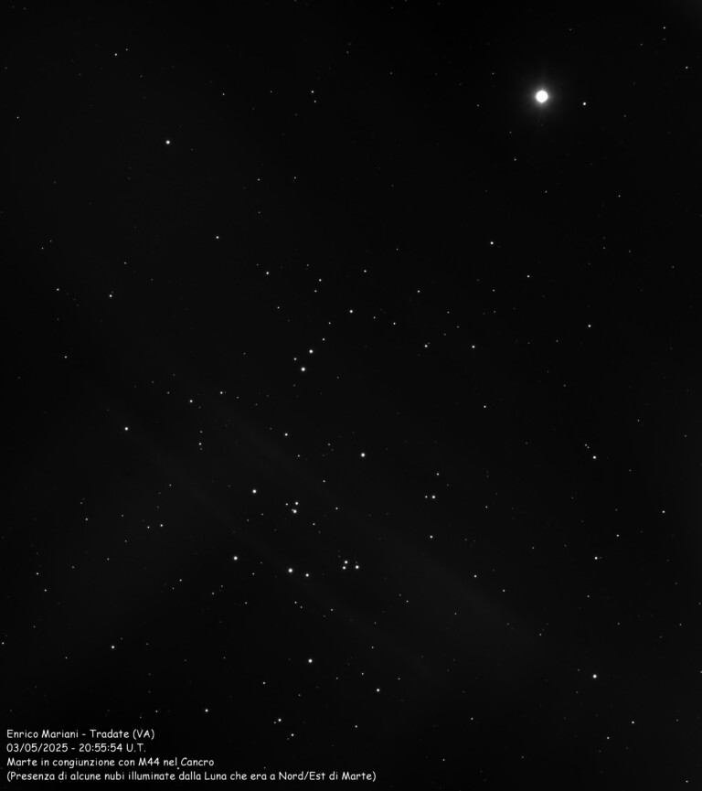 Congiunzione marte – M44