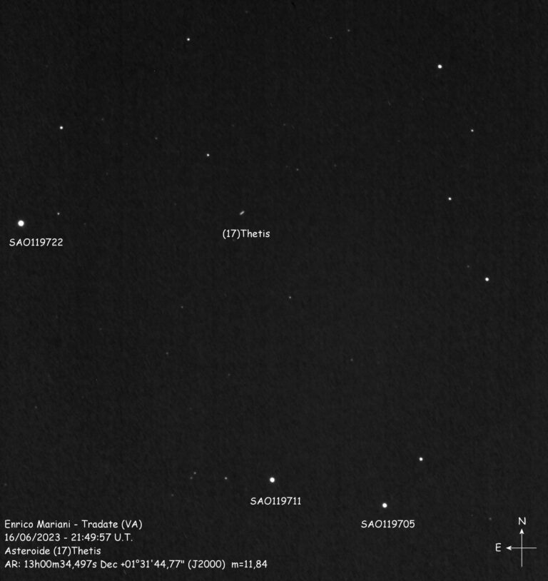 Asteroide (17)Thetis in Virgo