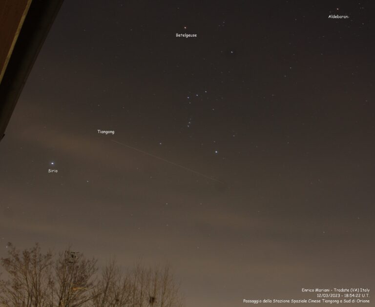 Transito Stazione Spaziale Cinese Tiangong
