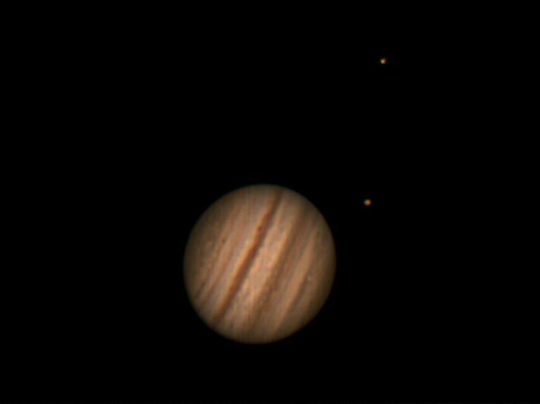 Giove prossimo all’opposizione con le due lune più vicine