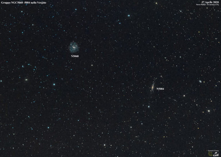 Galassie NGC5068 e 5084 nella Vergine