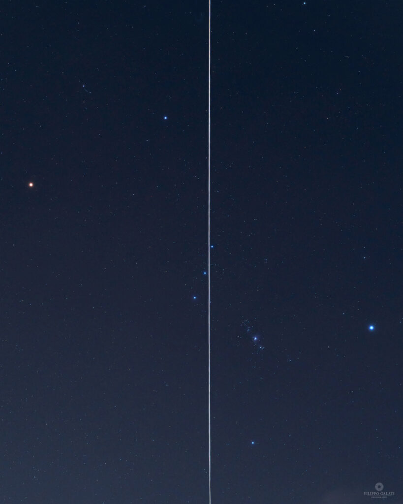 La ISS attraversa Orione