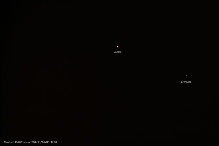 congiunzione venere mercurio