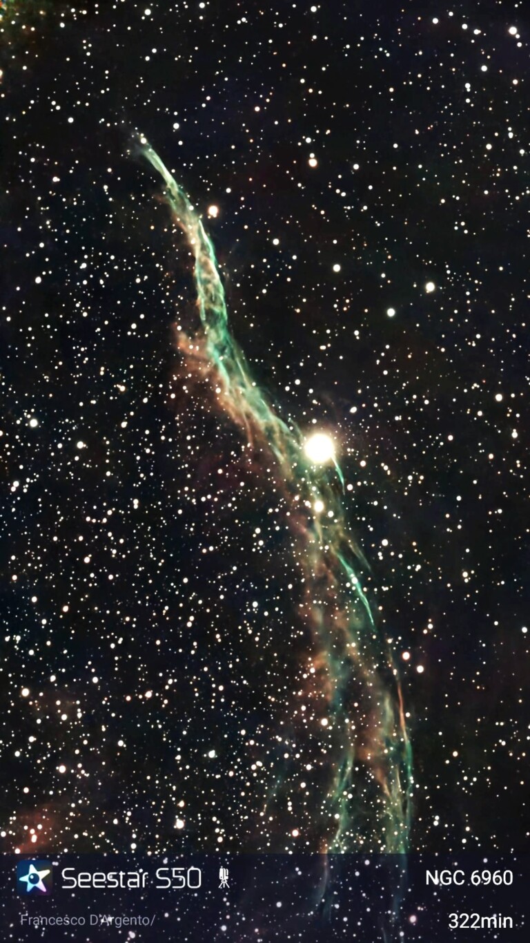 Nebulosa Velo nella costellazione del Cigno
